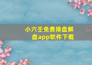 小六壬免费排盘解盘app软件下载