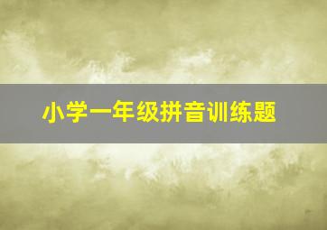 小学一年级拼音训练题