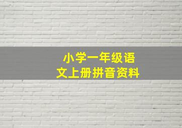 小学一年级语文上册拼音资料