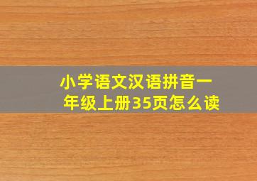 小学语文汉语拼音一年级上册35页怎么读