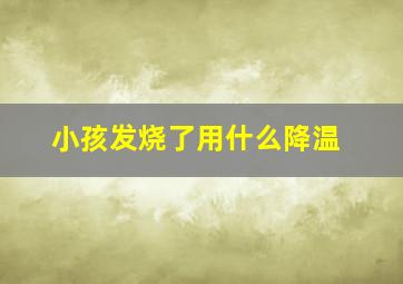 小孩发烧了用什么降温