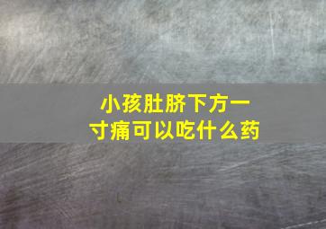 小孩肚脐下方一寸痛可以吃什么药