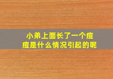 小弟上面长了一个痘痘是什么情况引起的呢