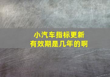 小汽车指标更新有效期是几年的啊