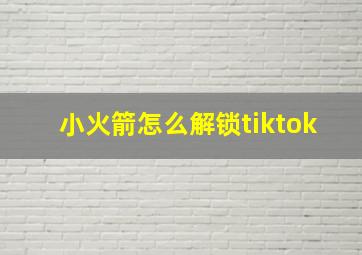 小火箭怎么解锁tiktok