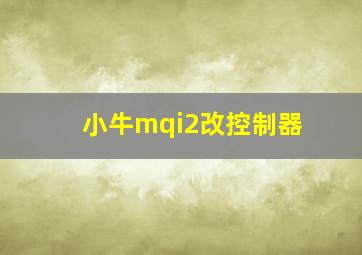 小牛mqi2改控制器