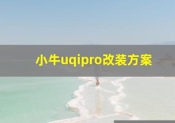 小牛uqipro改装方案