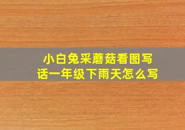 小白兔采蘑菇看图写话一年级下雨天怎么写