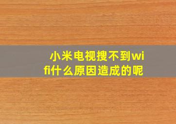 小米电视搜不到wifi什么原因造成的呢