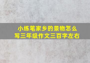 小练笔家乡的景物怎么写三年级作文三百字左右