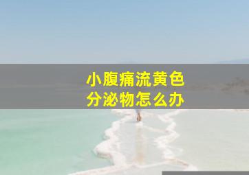 小腹痛流黄色分泌物怎么办