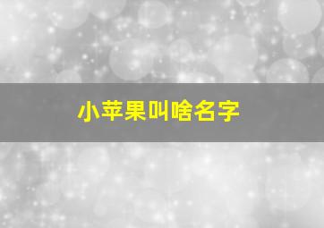 小苹果叫啥名字