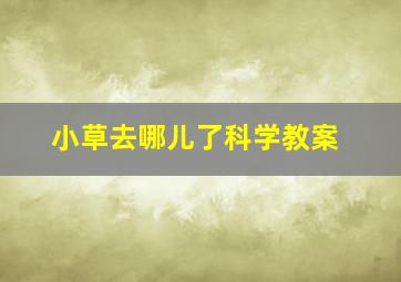 小草去哪儿了科学教案