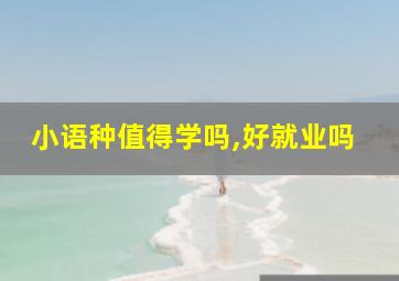 小语种值得学吗,好就业吗