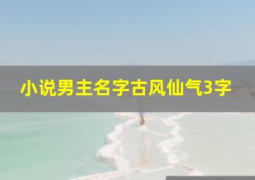 小说男主名字古风仙气3字