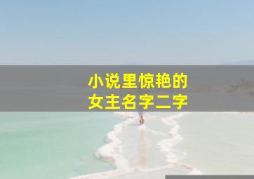 小说里惊艳的女主名字二字