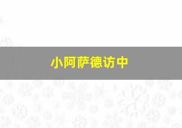 小阿萨德访中