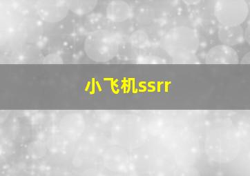 小飞机ssrr