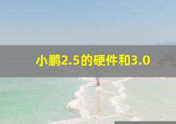 小鹏2.5的硬件和3.0