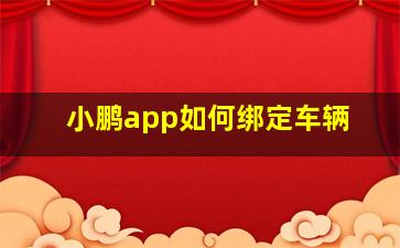 小鹏app如何绑定车辆