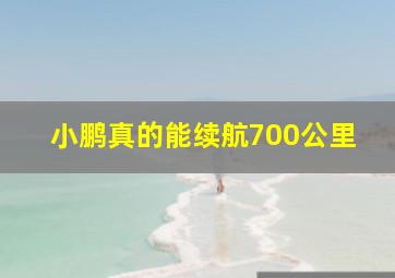 小鹏真的能续航700公里