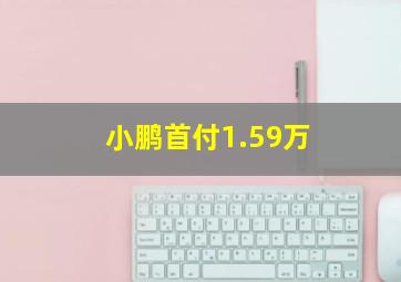 小鹏首付1.59万