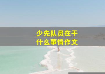 少先队员在干什么事情作文