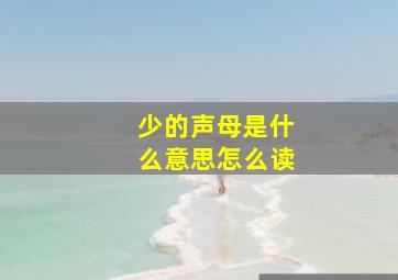 少的声母是什么意思怎么读