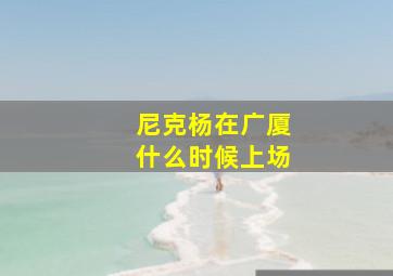 尼克杨在广厦什么时候上场