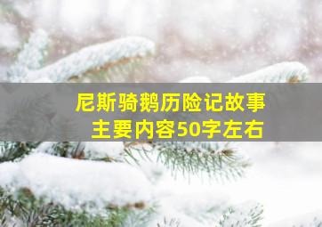 尼斯骑鹅历险记故事主要内容50字左右