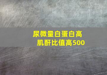 尿微量白蛋白高肌酐比值高500