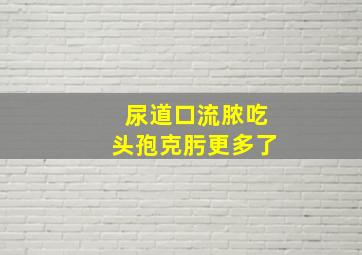 尿道口流脓吃头孢克肟更多了