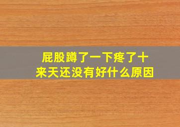 屁股蹲了一下疼了十来天还没有好什么原因