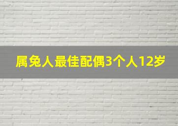 属兔人最佳配偶3个人12岁