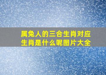 属兔人的三合生肖对应生肖是什么呢图片大全