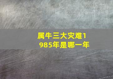 属牛三大灾难1985年是哪一年