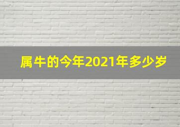 属牛的今年2021年多少岁