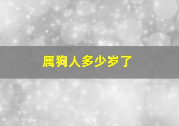 属狗人多少岁了