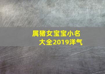 属猪女宝宝小名大全2019洋气