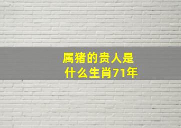 属猪的贵人是什么生肖71年