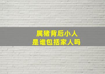 属猪背后小人是谁包括家人吗