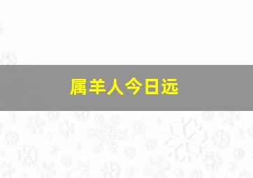 属羊人今日远