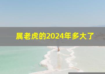 属老虎的2024年多大了