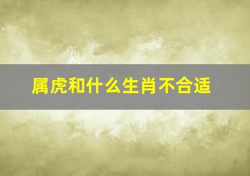 属虎和什么生肖不合适