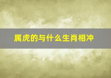 属虎的与什么生肖相冲