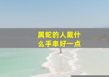 属蛇的人戴什么手串好一点