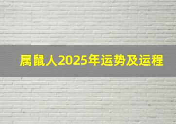 属鼠人2025年运势及运程