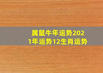 属鼠牛年运势2021年运势12生肖运势