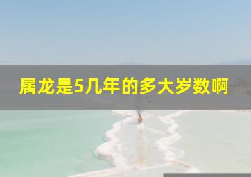 属龙是5几年的多大岁数啊