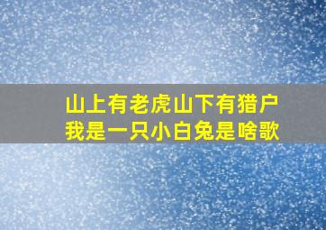 山上有老虎山下有猎户我是一只小白兔是啥歌